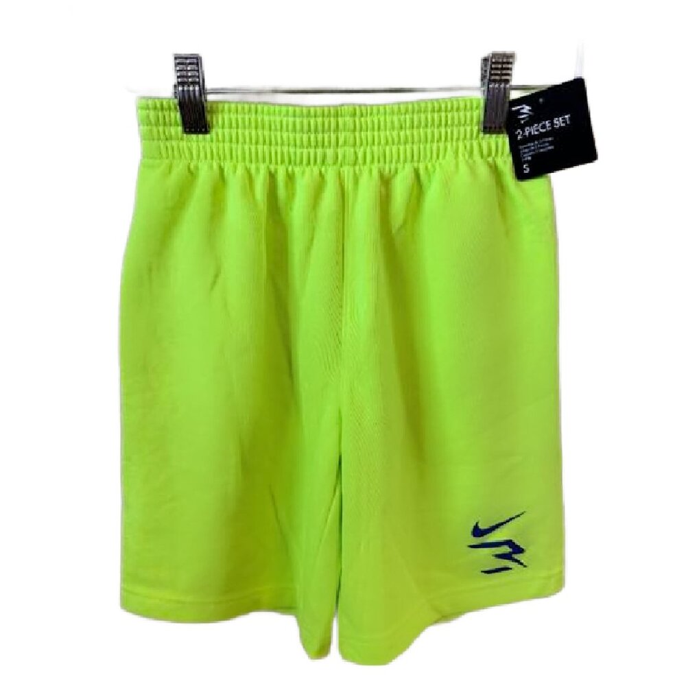 Nike 3Brand Big Kids Boys Basketball Shorts Volt Neon Russell Size S NWT